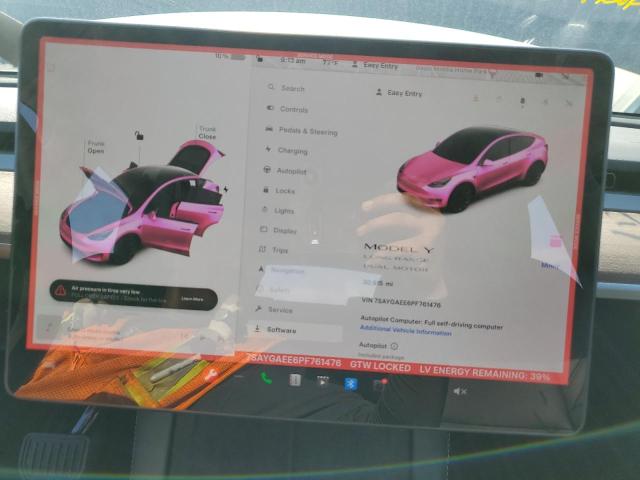 Photo 9 from auction – 2023 TESLA MODEL Y with VIN 7SAYGAEE6PF761476
