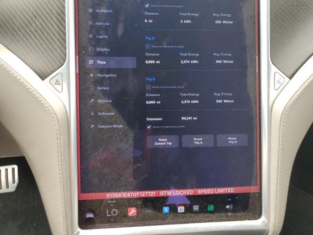 Photo 9 from auction – 2016 TESLA MODEL S with VIN 5YJSA1E47GF127721
