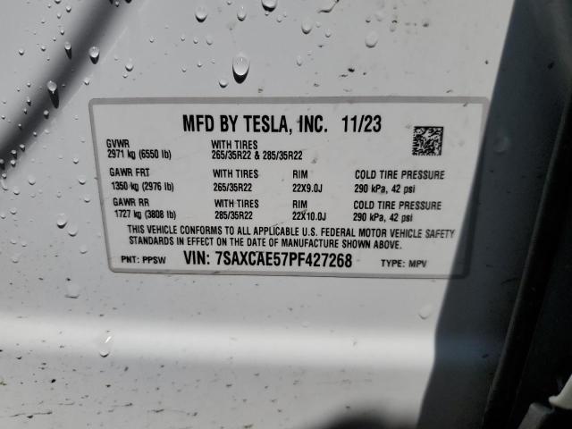 Photo 14 from auction – 2023 TESLA MODEL X with VIN 7SAXCAE57PF427268