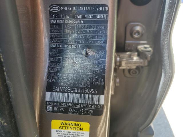 Photo 14 from auction – 2017 LAND ROVER RANGE ROVE with VIN SALVP2BG9HH190295