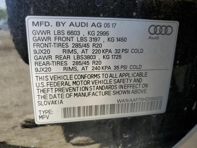 Photo 14 from auction – 2017 AUDI Q7 PRESTIG with VIN WA1VAAF73HD059202