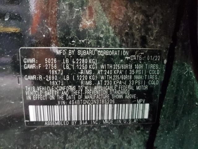 Photo 14 from auction – 2022 SUBARU OUTBACK LI with VIN 4S4BTGND2N3185206