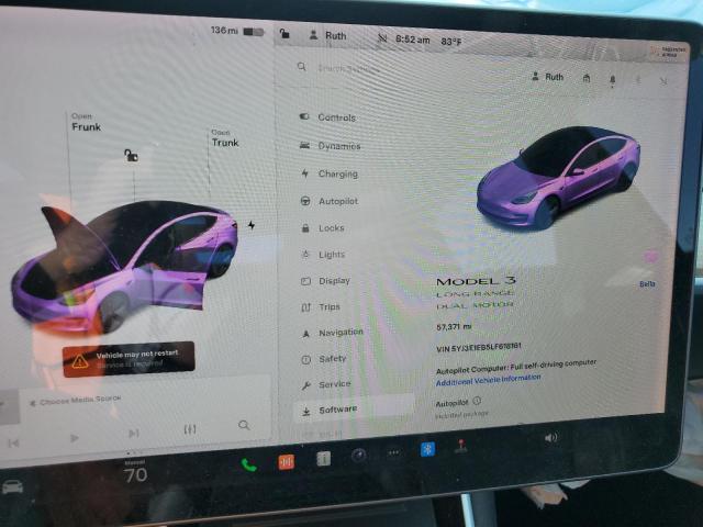Photo 9 from auction – 2020 TESLA MODEL 3 with VIN 5YJ3E1EB5LF618161