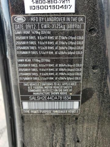 Photo 14 from auction – 2013 LAND ROVER RANGE ROVE with VIN SALSH2E44DA781834