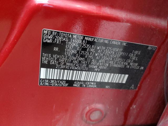 Photo 14 from auction – 2013 TOYOTA RAV4 4D 2W with VIN 2T3RFREV9DW067020