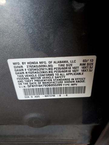 Photo 14 from auction – 2013 HONDA PILOT EXLN with VIN 5FNYF4H79DB055399