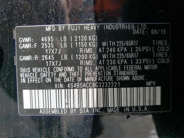 Photo 14 from auction – 2016 SUBARU OUTBACK 2. with VIN 4S4BSACC8G3232221