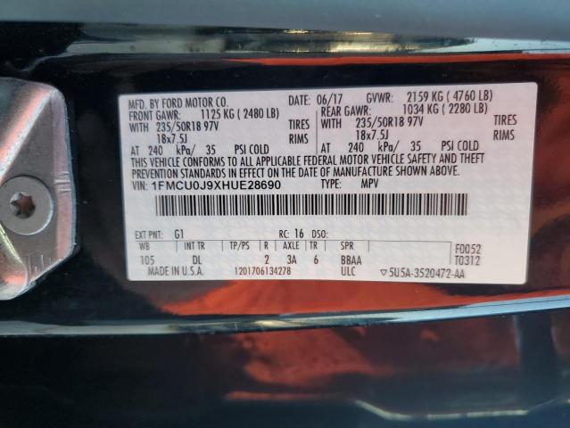 Photo 14 from auction – 2017 FORD ESCAPE TIT with VIN 1FMCU0J9XHUE28690