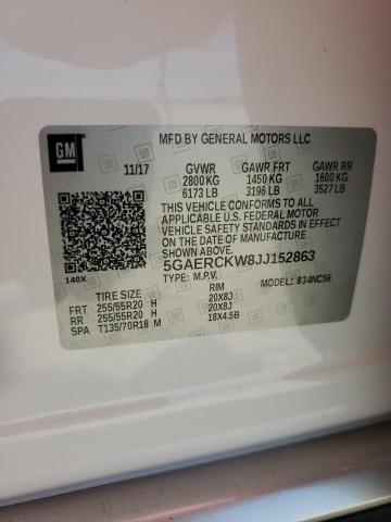 Photo 14 from auction – 2018 BUICK ENCLAVE PR with VIN 5GAERCKW8JJ152863