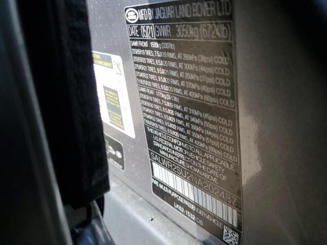 Photo 14 from auction – 2022 LAND ROVER RANGE ROVE with VIN SALWR2SU2NA202487