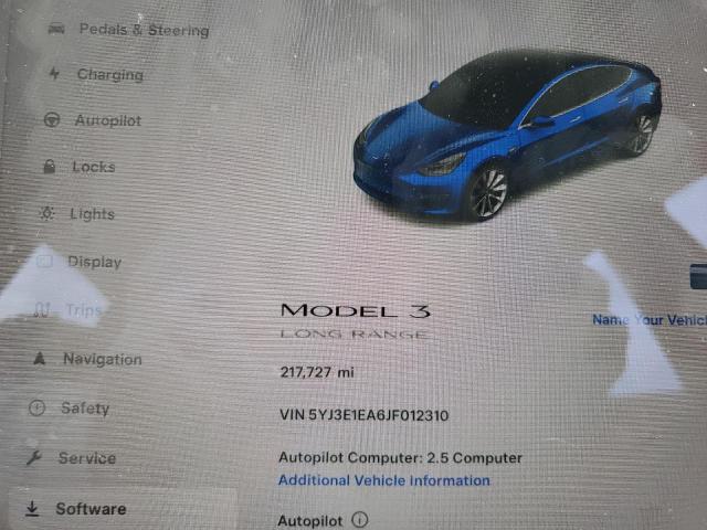 Photo 9 from auction – 2018 TESLA MODEL 3 with VIN 5YJ3E1EA6JF012310