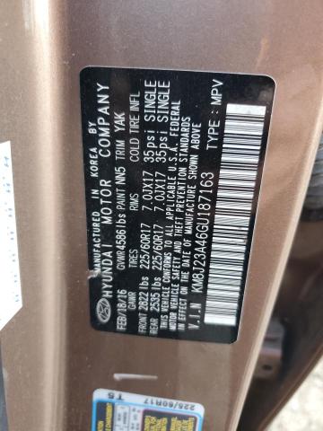 Photo 14 from auction – 2016 HYUNDAI TUCSON SE with VIN KM8J23A46GU187163