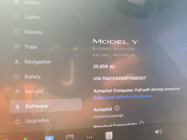Photo 9 from auction – 2023 TESLA MODEL Y with VIN 7SAYGAEE9PF695067