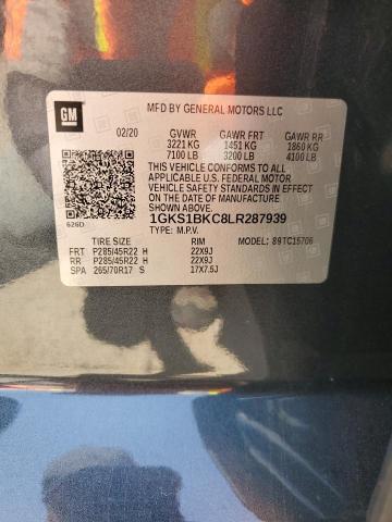 Photo 14 from auction – 2020 GMC YUKON SLT with VIN 1GKS1BKC8LR287939