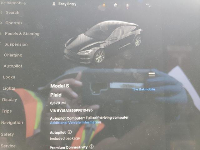 Photo 9 from auction – 2023 TESLA MODEL S with VIN 5YJSA1E69PF510495