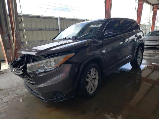 TOYOTA HIGHLANDER 2015 with VIN 5TDZKRFH7FS116868 - Photo from auction