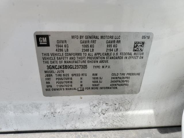 Photo 14 from auction – 2016 CHEVROLET TRAX LS with VIN 3GNCJKSB9GL237305