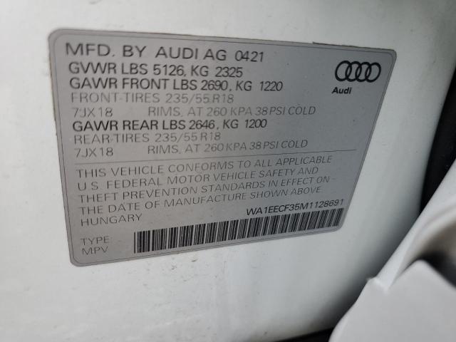 Photo 14 from auction – 2021 AUDI Q3 PREMIUM with VIN WA1EECF35M1128691