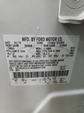 Photo 14 from auction – 2010 FORD EDGE SEL with VIN 2FMDK3JC4ABB41798
