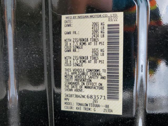 Photo 14 from auction – 2022 NISSAN ROGUE SV with VIN 5N1BT3BA2NC683571