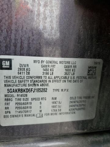 Photo 14 from auction – 2015 BUICK ENCLAVE with VIN 5GAKRBKD6FJ185282