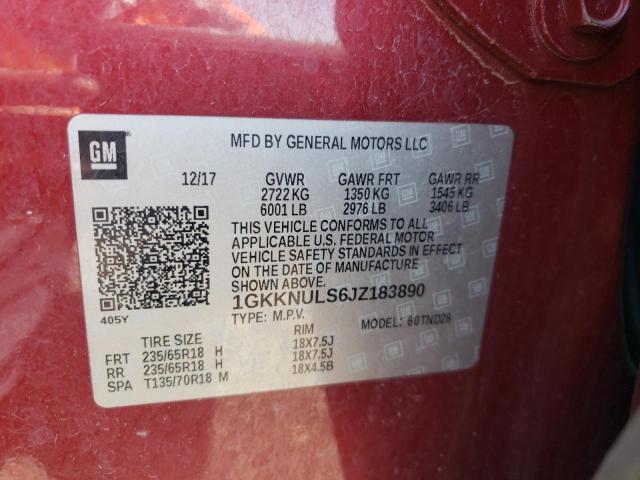 Photo 14 from auction – 2018 GMC ACADIA SLT with VIN 1GKKNULS6JZ183890