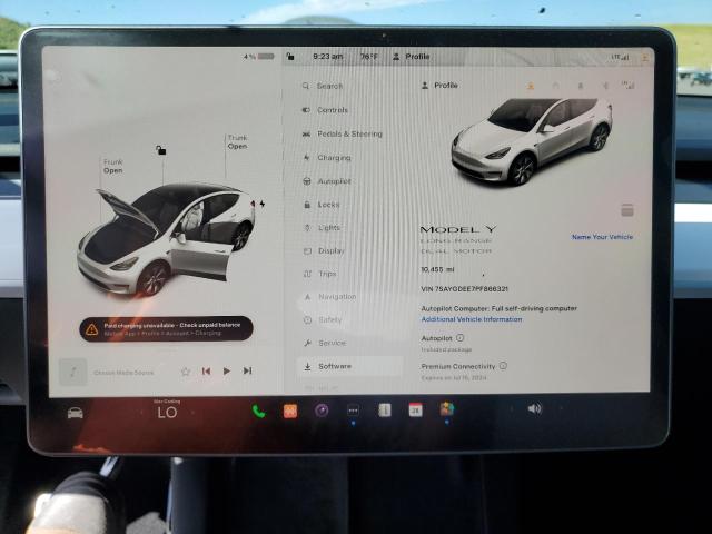 Photo 9 from auction – 2023 TESLA MODEL Y with VIN 7SAYGDEE7PF866321