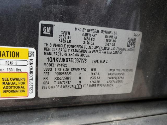 Photo 14 from auction – 2014 CHEVROLET TRAVERSE L with VIN 1GNKVJKD7EJ337273