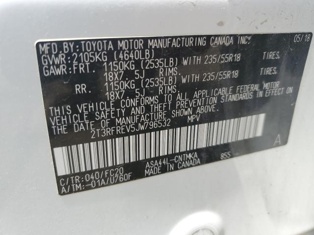 Photo 14 from auction – 2018 TOYOTA RAV4 ADVEN with VIN 2T3RFREV5JW796532