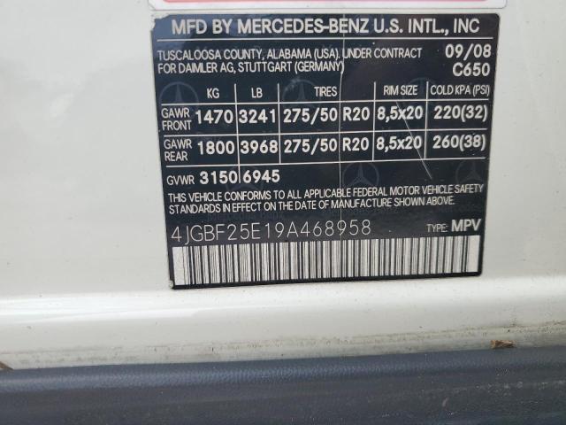 Photo 14 from auction – 2009 MERCEDES-BENZ GL with VIN 4JGBF25E19A468958