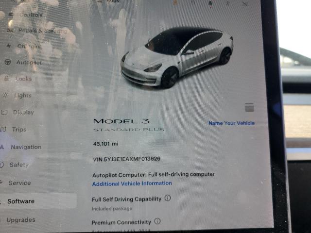 Photo 9 from auction – 2021 TESLA MODEL 3 with VIN 5YJ3E1EAXMF013626