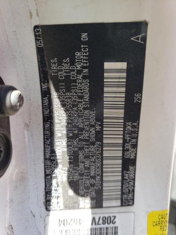 Photo 14 from auction – 2013 TOYOTA SIENNA XLE with VIN 5TDYK3DC9DS376279