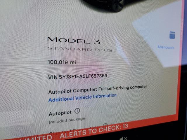 Photo 9 from auction – 2020 TESLA MODEL 3 with VIN 5YJ3E1EA5LF657369