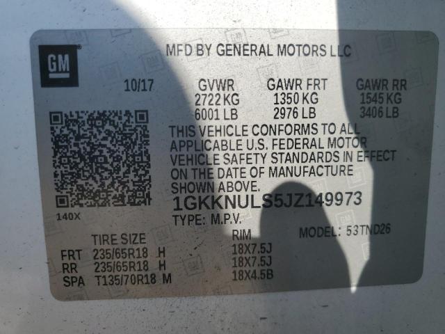Photo 14 from auction – 2018 GMC ACADIA SLT with VIN 1GKKNULS5JZ149973