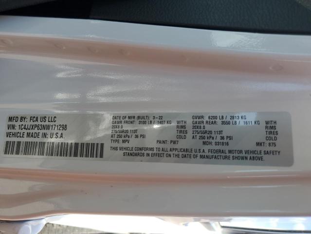 Photo 14 from auction – 2022 JEEP WRANGLER U with VIN 1C4JJXP63NW171298