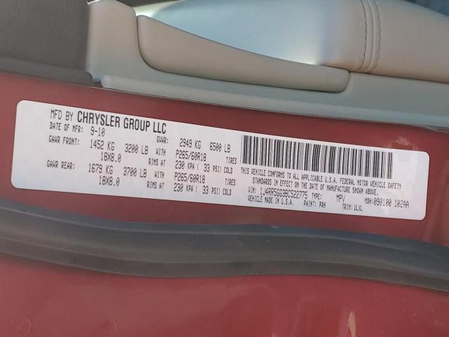Photo 14 from auction – 2011 JEEP GRAND CHER with VIN 1J4RR5GG3BC522775
