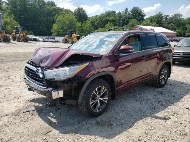 TOYOTA HIGHLANDER 2016 with VIN 5TDJKRFH4GS250798 - Photo from auction