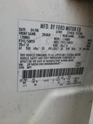 Photo 14 from auction – 2008 FORD EDGE LIMIT with VIN 2FMDK39C88BB09547