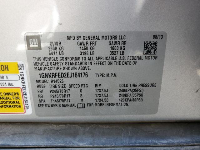 Photo 14 from auction – 2014 CHEVROLET TRAVERSE L with VIN 1GNKRFED2EJ164176