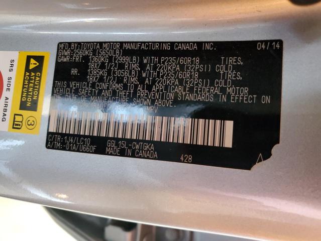 Photo 14 from auction – 2015 LEXUS RX 350 BAS with VIN 2T2BK1BA0FC258012