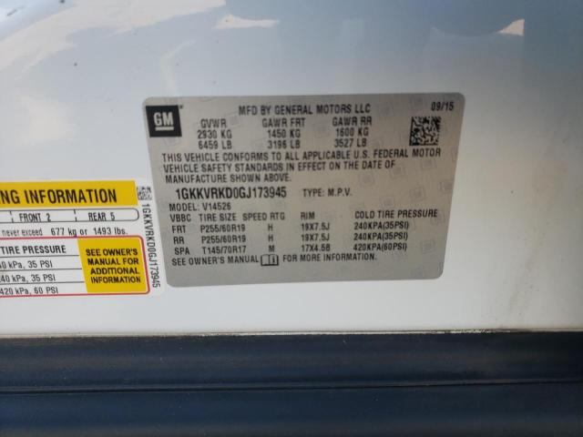 Photo 14 from auction – 2016 GMC ACADIA SLT with VIN 1GKKVRKD0GJ173945