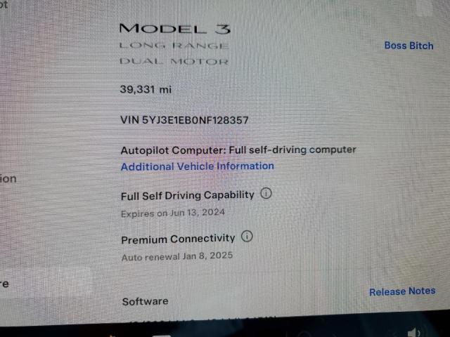 Photo 9 from auction – 2022 TESLA MODEL 3 with VIN 5YJ3E1EB0NF128357