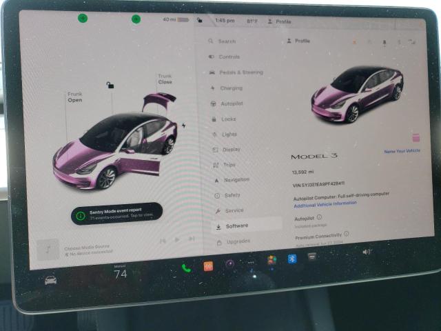 Photo 9 from auction – 2023 TESLA MODEL 3 with VIN 5YJ3E1EA9PF428411