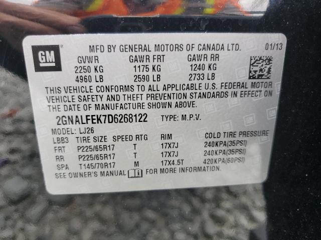 صورة رقم 14 من المزاد - 2013 CHEVROLET EQUINOX LT مع VIN 2GNALFEK7D6268122