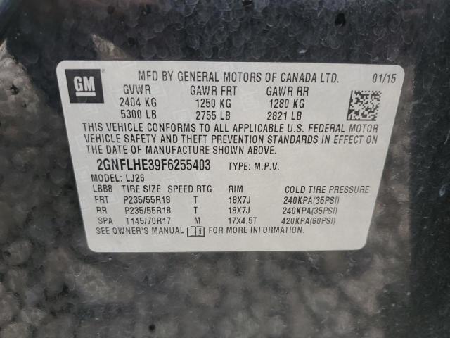 Photo 14 from auction – 2015 CHEVROLET EQUINOX LT with VIN 2GNFLHE39F6255403