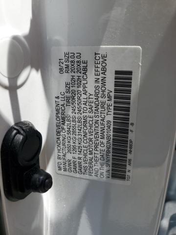 Photo 14 from auction – 2022 HONDA PILOT ELIT with VIN 5FNYF6H03NB010409
