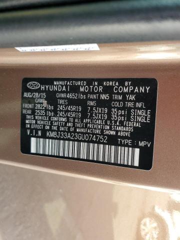 Photo 14 from auction – 2016 HYUNDAI TUCSON LIM with VIN KM8J33A23GU074752