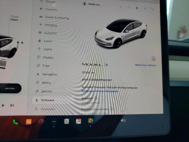 Photo 9 from auction – 2023 TESLA MODEL 3 with VIN 5YJ3E1EA1PF583387