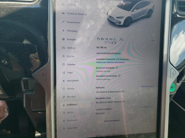 Photo 9 from auction – 2018 TESLA MODEL X with VIN 5YJXCDE23JF140022