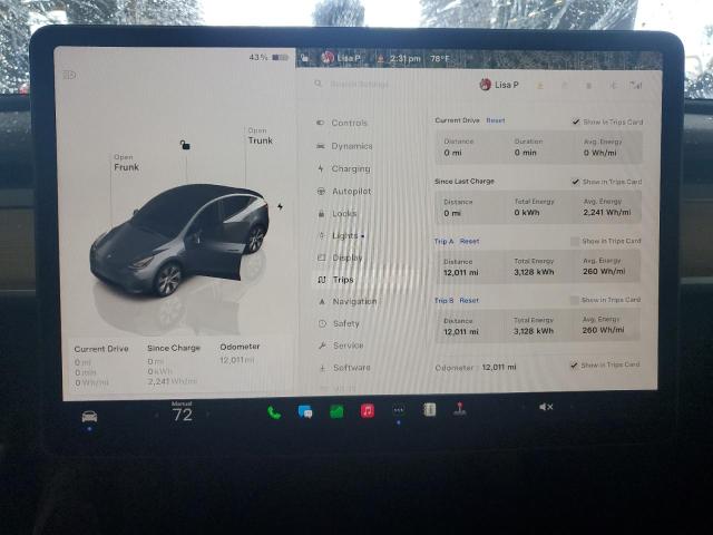 Photo 9 from auction – 2023 TESLA MODEL Y with VIN 7SAYGDEE2PF843836